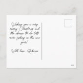  Retro Pine Branch Ball-kerstgroeten Feestdagenkaart (Achterkant)