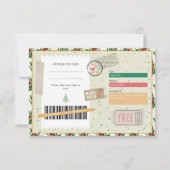 Retro Pine Branches Christmas Ticket Gift Coupon (Voorkant)