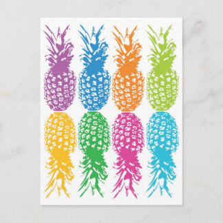 Retro Pineapple Hawaii-kaart Briefkaart