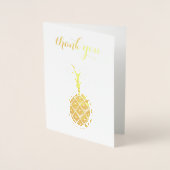 retro pineapple party bedankt folie kaarten (Voorkant)