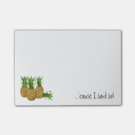 Retro Pineapple, want ik zei het zo na 12.00 uur,  Post-it® Notes