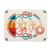 Retro Pinellas fietspad Magneet (Horizontaal)