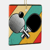 Retro Ping Pong Keramisch Ornament (Rechts)