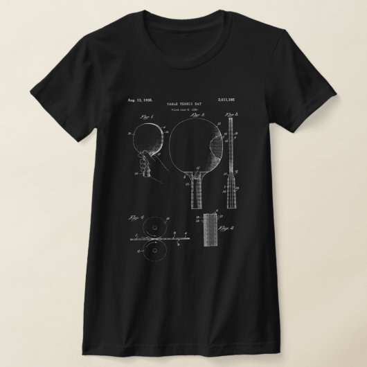 Retro Ping Pong Paddle  Table Tennis T-shirt (Laagn)