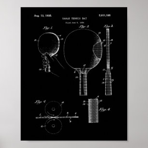 Retro Ping Pong Paddle Table Tennis T-shirt Poster