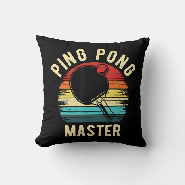 Retro  PingPong Kussen (Voorkant)