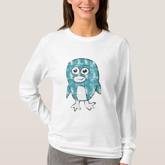 Retro Pinguïn T-shirt (Voorkant)