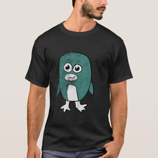 Retro Pinguïn T-shirt (Voorkant)