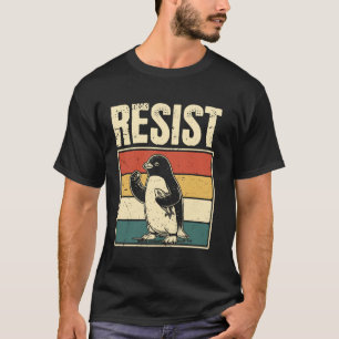 Retro Pinguïn Weerstaat Pinguïns Activisme Grappig T-shirt