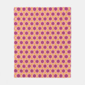 Retro Pink and Orange Modern Geometric Pattern Fleece Deken (Voorkant)