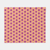 Retro Pink and Orange Modern Geometric Pattern Fleece Deken (Voorkant (Horizontaal))