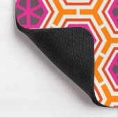 Retro Pink and Orange Modern Geometric Pattern Muismat (Hoek)