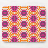 Retro Pink and Orange Modern Geometric Pattern Muismat (Voorkant)