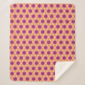 Retro Pink and Orange Modern Geometric Pattern Sherpa Deken (Voorkant)