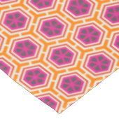 Retro Pink and Orange Modern Geometric Pattern Tafelkleed (Gekanteld)