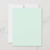 Retro Pink & Aqua Floral Custom Flat Note Kaart Notitiekaartje (Achterkant)