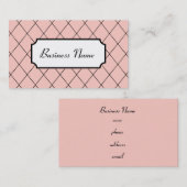 Retro Pink Argyle Visitekaartjes (Voorkant / Achterkant)