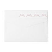 Retro Pink Baby Announcement Bows Return Address (Achterkant)