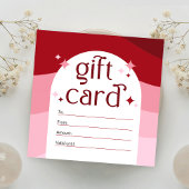 Retro Pink Beauty Salon Spa Logo Cadeau Kaart Vouc Vierkante Visitekaartje