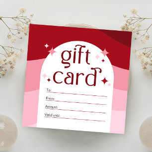 Retro Pink Beauty Salon Spa Logo Cadeau Kaart Vouc Vierkante Visitekaartje