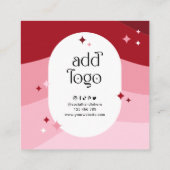 Retro Pink Beauty Salon Spa Logo Cadeau Kaart Vouc Vierkante Visitekaartje (Achterkant)