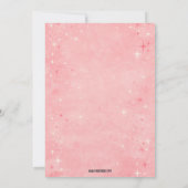 Retro Pink Black Lingerie Shower Bachelorette  Kaart (Achterkant)