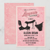 Retro Pink Black Lingerie Shower Bachelorette  Kaart (Voorkant / Achterkant)