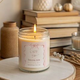 Retro Pink Bow Cafe Bebe Girl Coffee Baby Shower Vierkante Sticker