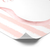 Retro Pink Cafe Bebe Coffee Baby Shower Welcome Poster (Hoek)