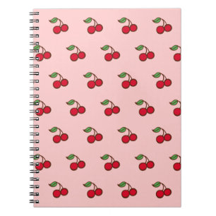 Retro Pink Cherry School Notitieboek Journal Gift