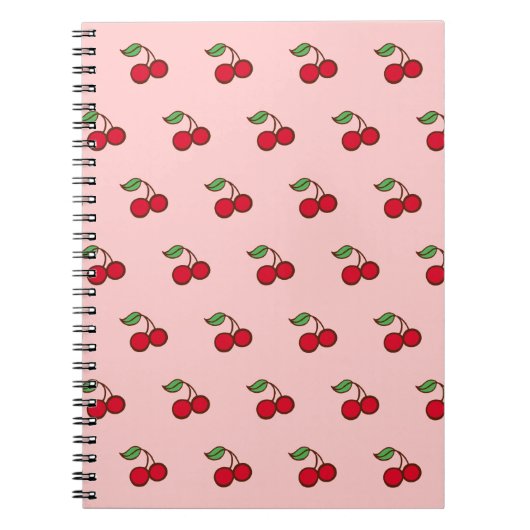 Retro Pink Cherry School Notitieboek Journal Gift (Voorkant)