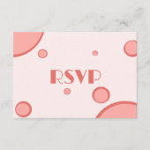 Retro Pink Circles Groovy Wedding RVSP Informatiekaartje (Voorkant)