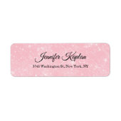 Retro Pink Creatief Minimalistisch Professioneel Etiket (Voorkant)