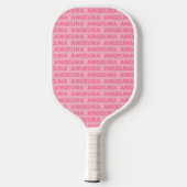 Retro Pink Custom Name Pickleball Paddle 70s (Achterkant)