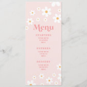 Retro Pink Daisy-menu Menu (Voorkant)