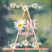 Retro Pink Daisy ONEderful 1st Birthday Party Acryl Bord (Neutraal)