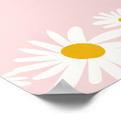 Retro Pink Daisy ONEderful 1st Birthday Party Poster (Hoek)