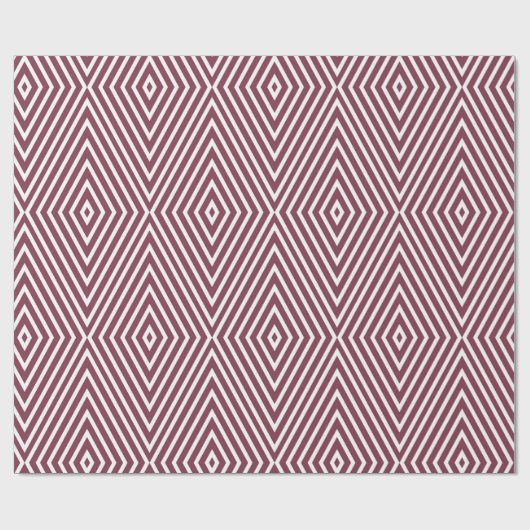 Retro Pink Diamond Pattern Cadeaupapier (Vlak)