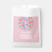 Retro Pink Disco Ball 70s 80s Theme Vrijgezellenfe Bedankzakje (Voorkant)