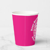 Retro Pink Disco Ball PERSONALIZED Papieren Bekers (Rechts)