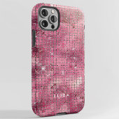 Retro Pink Disco Mirror | Monogram iPhone Hoesje