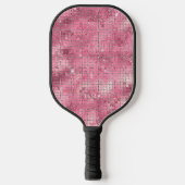 Retro Pink Disco Mirror | Monogram Pickleball Paddle (Voorkant)