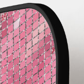 Retro Pink Disco Mirror | Monogram Pickleball Paddle (Links Detail)