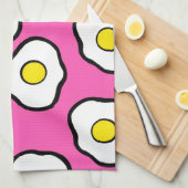 Retro pink egg towel theedoek (Quarter Fold)