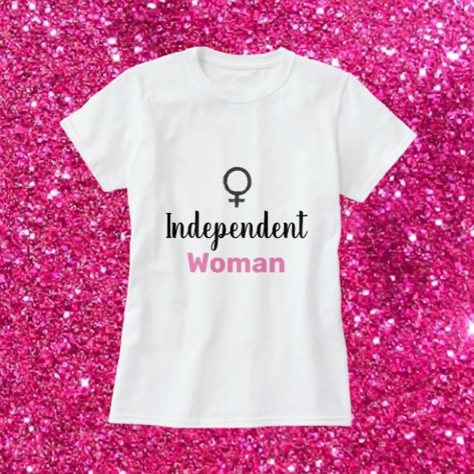 Retro Pink en Black Independent Woman T-shirt