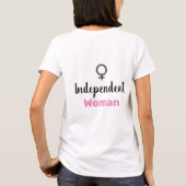 Retro Pink en Black Independent Woman T-shirt (Achterkant)
