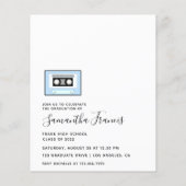 Retro Pink en Blue Donut Girl Afstuderen Flyer (Achterkant)