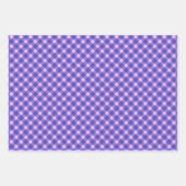 Retro Pink en Paarse Gingham Pset Pattern Inpakpapier Vel (Voorkant)
