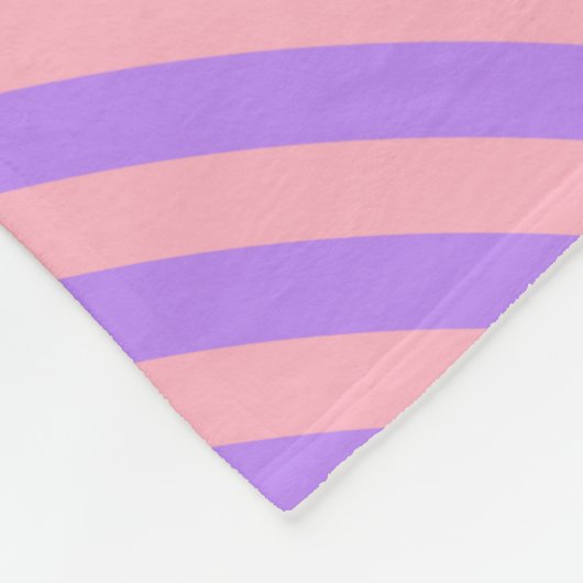 Retro Pink en Paarse Groovy Lines Patroon Fleece Deken (Hoek)