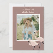 Retro Pink Flamingo Lets Flamingle Vrijgezellenfee Kaart (Achterkant)